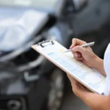Do insurance companies go after uninsured drivers? An insurance agent inspecting a car accident.