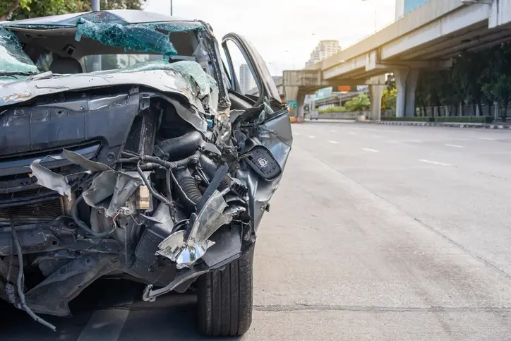 The effects of a self-driving car accident.