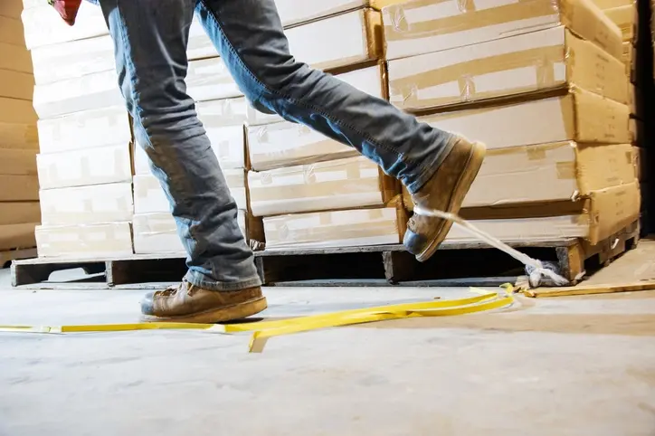 tripping-in-a-warehouse-general-industry A general industry accident caused by unsafe working conditions.