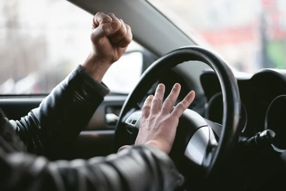 A reckless driving accident involving aggressive driving.